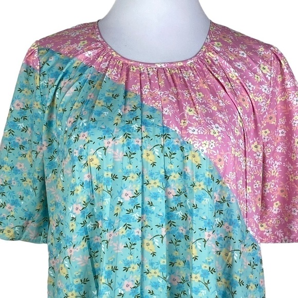 Made With Love Floral Pleated Flowy Midi Dress with Pockets Women's Small NEW - Picture 3 of 10